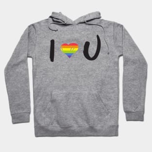 I LOVE YOU LGBTQ Pride Love Hoodie